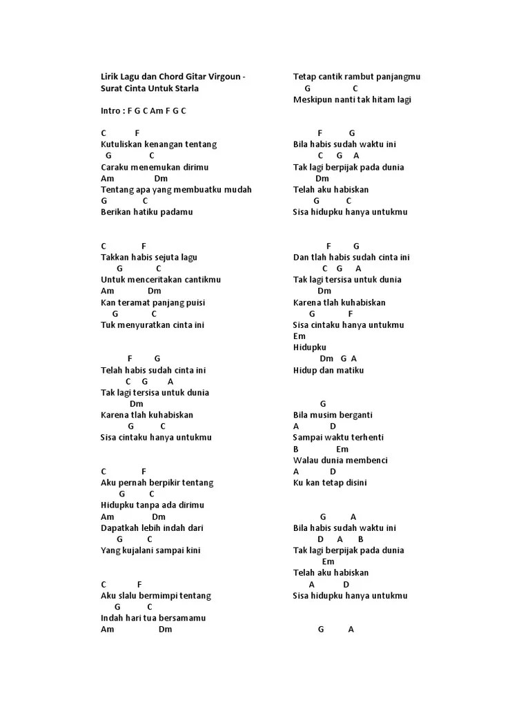 Surat Cinta Untuk Starla