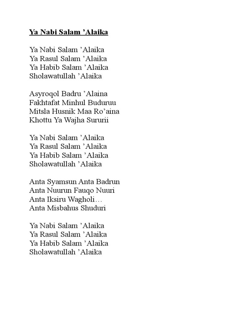 Lirik Lagu Habib Syech | PDF