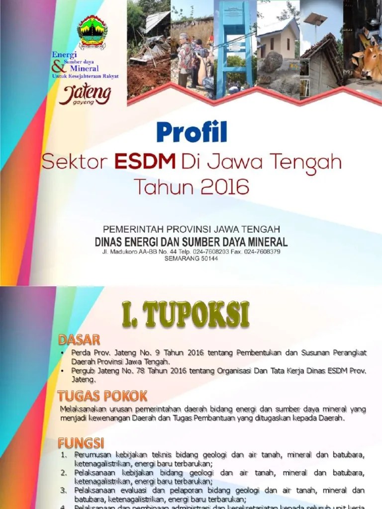 Profil Esdm Jateng 2016 | PDF