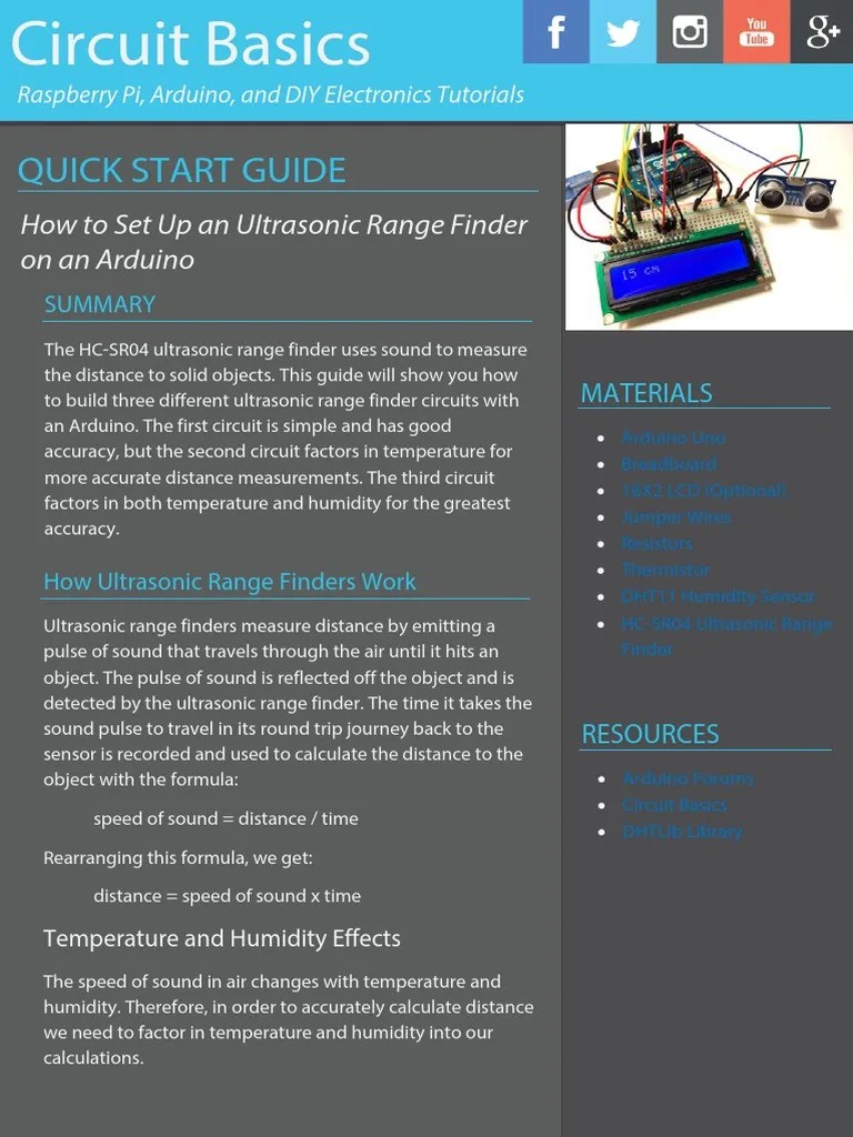 (QUICK START GUIDE) Set Up An Ultrasonic Range Finder On An Arduino