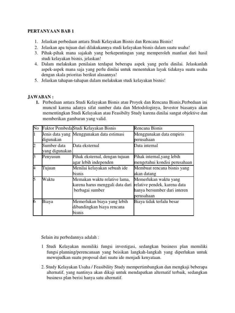 Pertanyaan Bab 1 SKB | PDF