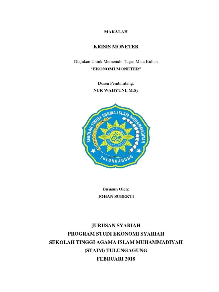 Makalah Krisis (20180210)