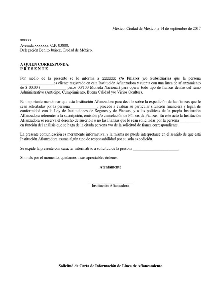 Formato Carta de solvencia para Afianzamiento.docx