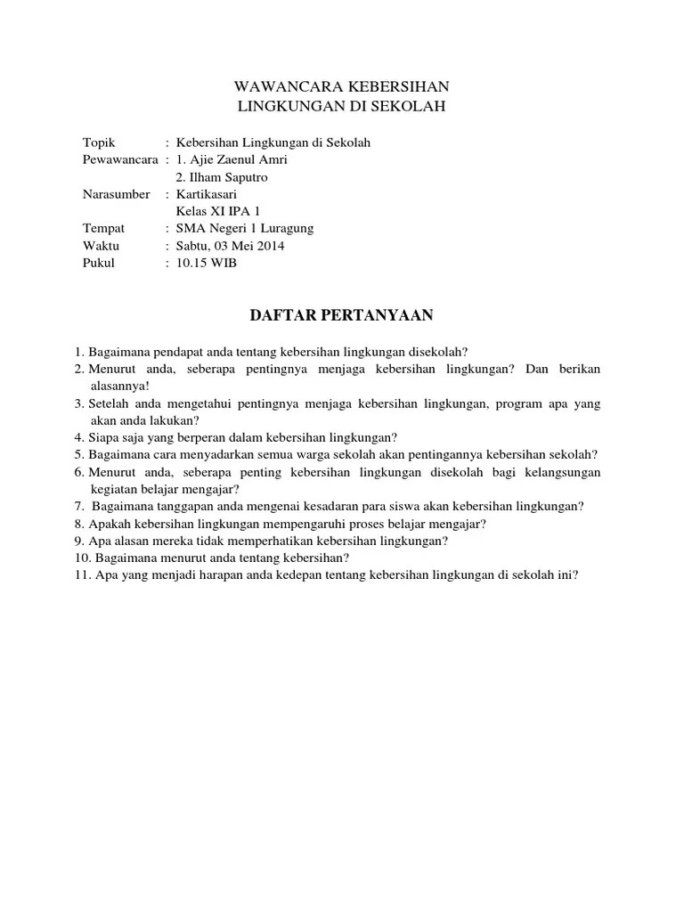 Dialog Tentang Kebersihan Lingkungan Sekolah – Sekali