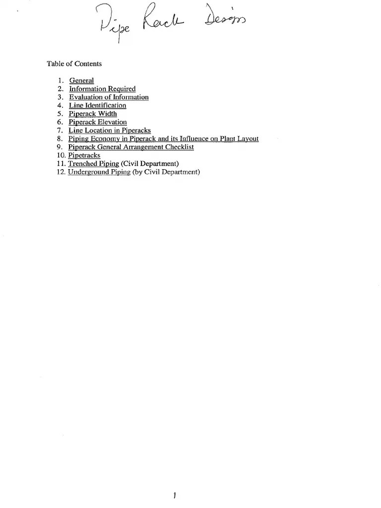 Pipe Rack Design PDF