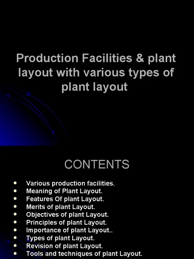 Plant Layout & Various Types of Plant Layout PDF Secondary Sector Of The Economy Business
