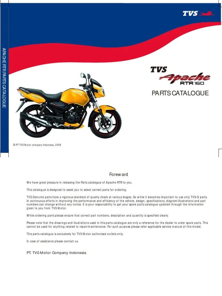 Tvs Apache Rtr 150 Spare Parts Catalogue Pdf Reviewmotors.co
