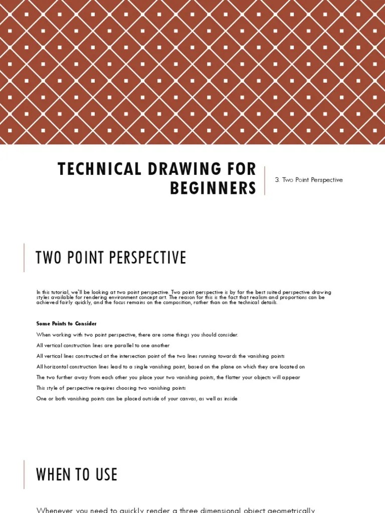 Technical Drawing For Beginners 3 PDF Perspective (Graphical) Drawing
