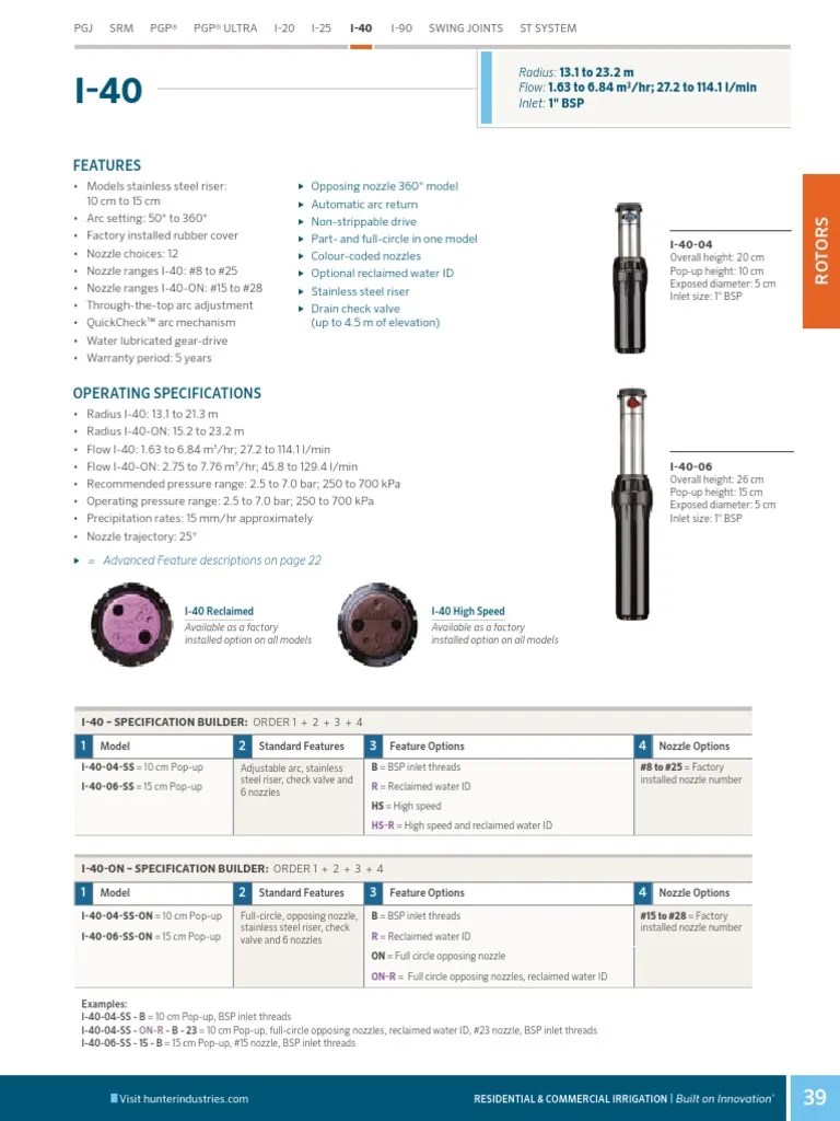 Hunter I40 Brochure Valve Mechanical Engineering