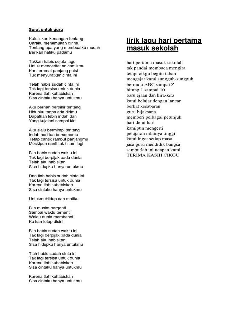 Surat Cinta Untuk Guru