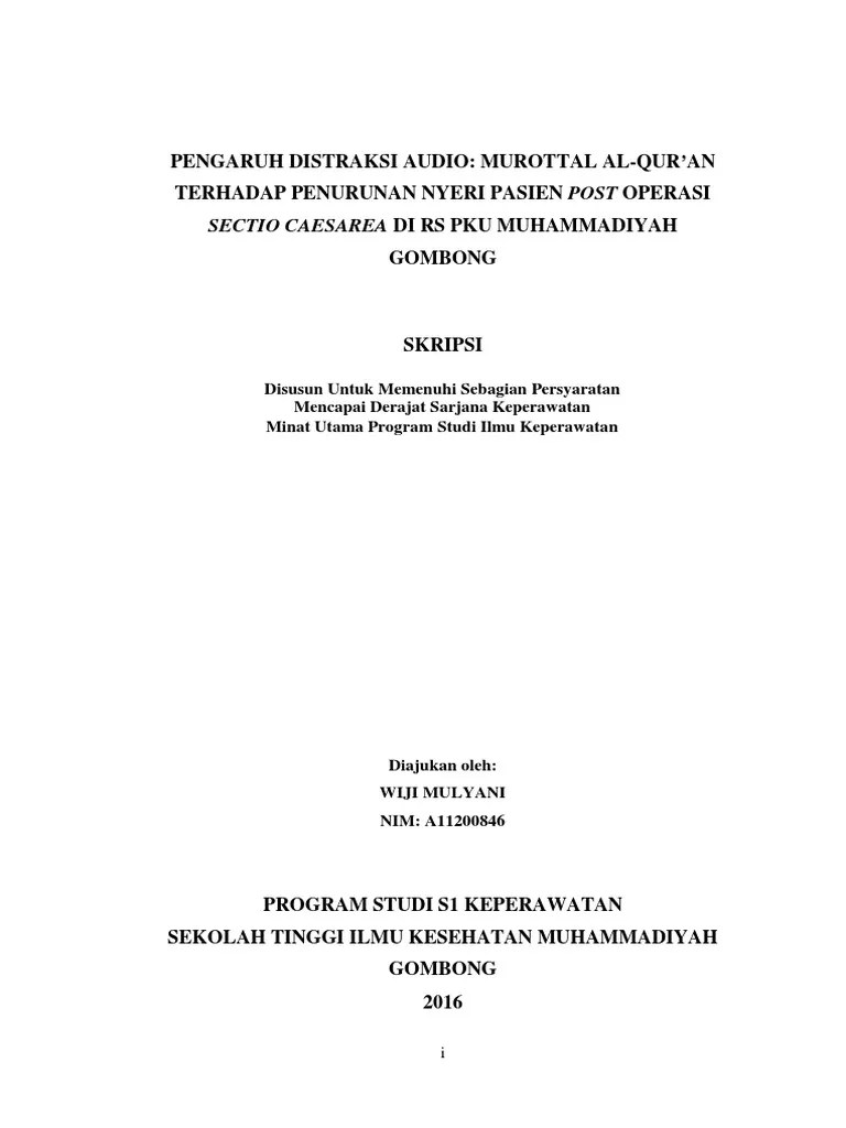 1-Pengaruh Distraksi Terapi Murotal Al-Quran Q.S Ar Rahman Rs Pku  Muhammadiyah