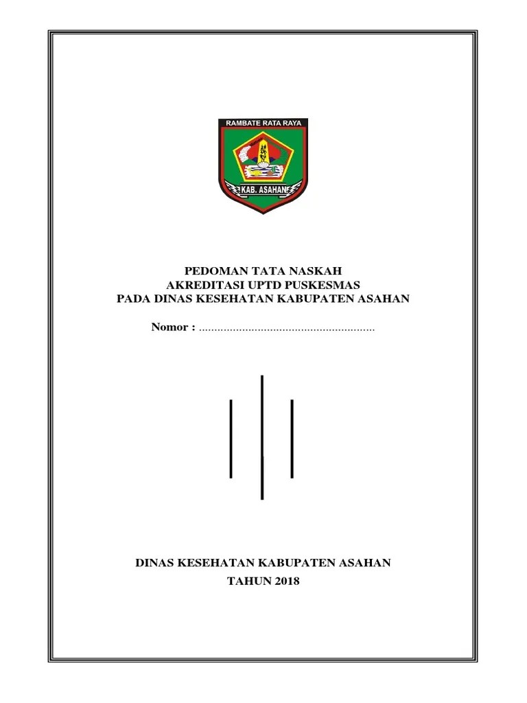 Tata Naskah Akreditasi Uptd Puskesmas PDF