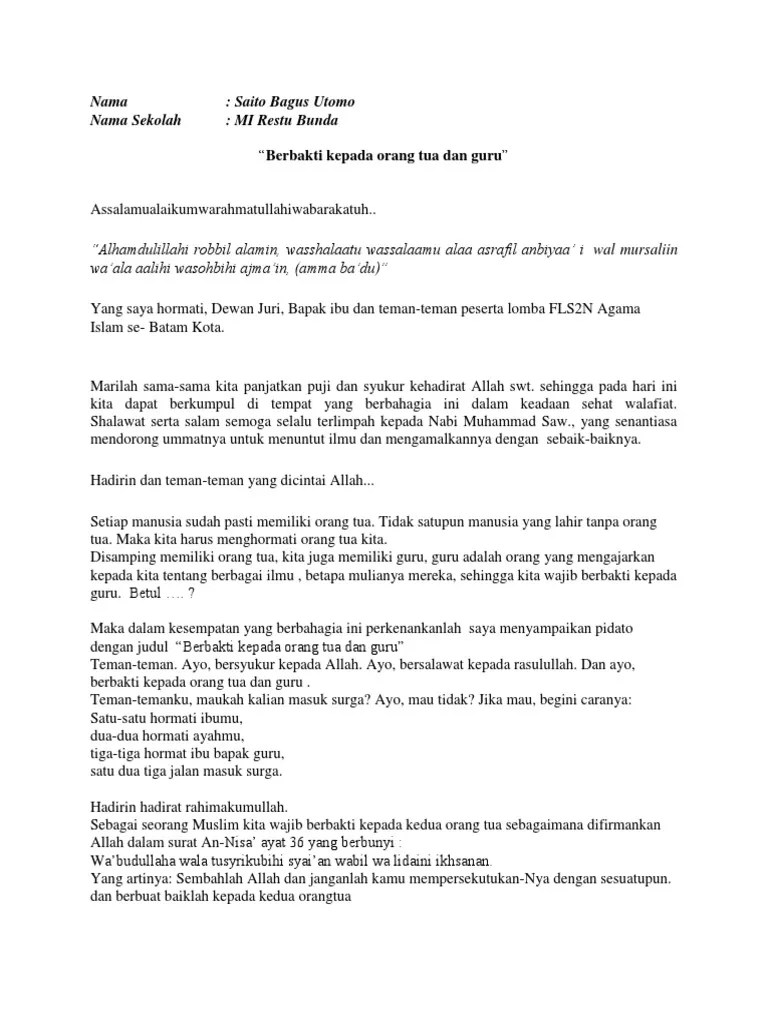 Contoh Pidato Bahasa Sunda Tentang Menuntut Ilmu