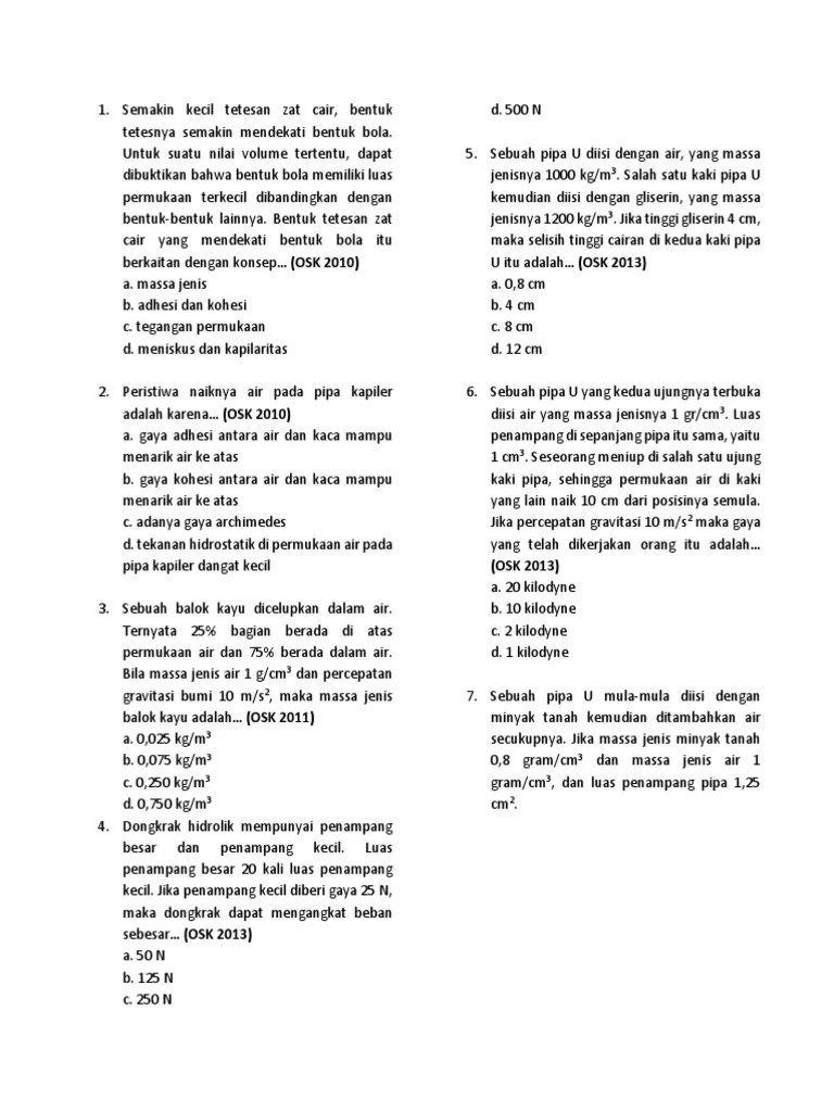 Latihan 5 - Fluida | PDF