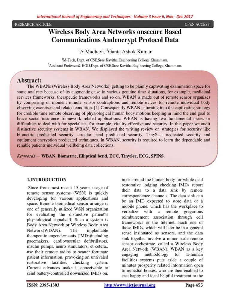 Ijet V3i6p69 PDF Wireless Sensor Network Key (Cryptography)