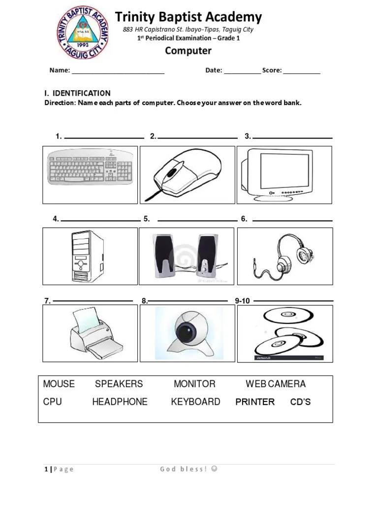 Basic Computer Parts PDF Computer Keyboard Personal Computers
