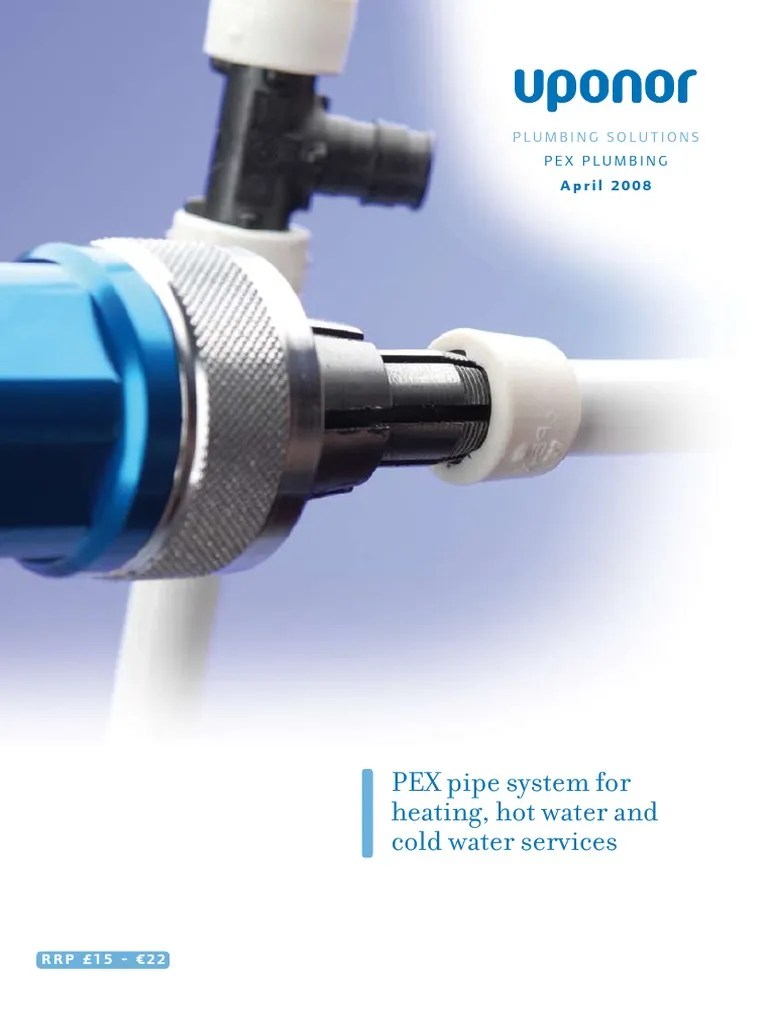Uponor PEX Brochure Plumbing Pipe (Fluid Conveyance)
