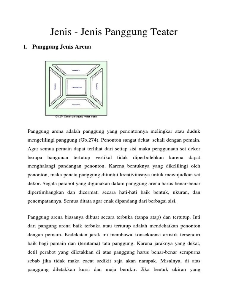 Jenis-Jenis Panggung | PDF