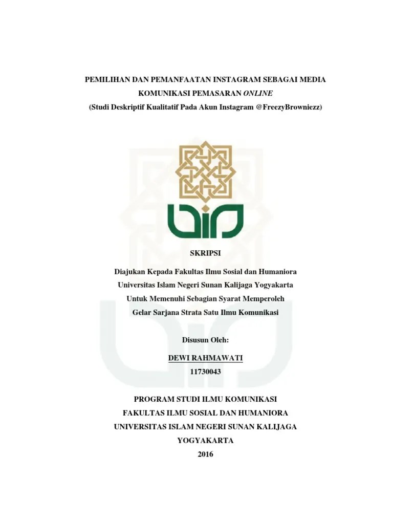 Skripsi Ilmu Komunikasi Kualitatif Ide Judul Skripsi