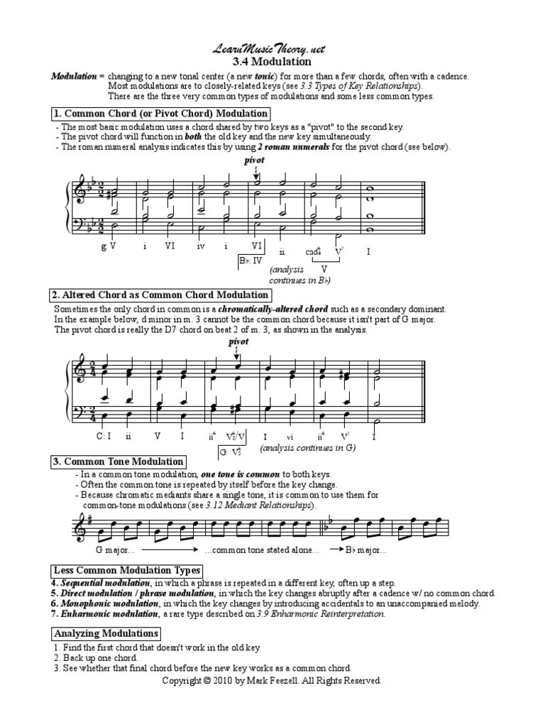 0304Modulation.pdf Chord (Music) Music Theory