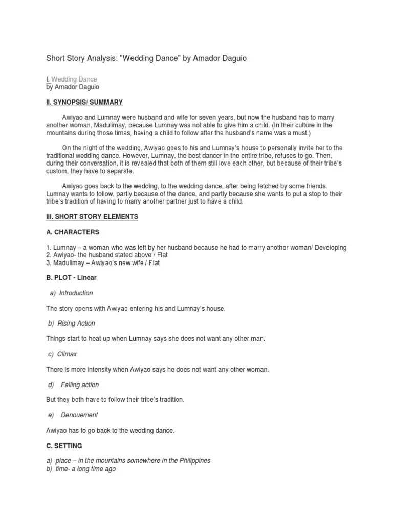 Short Story Analysis Narration Plot (Narrative)