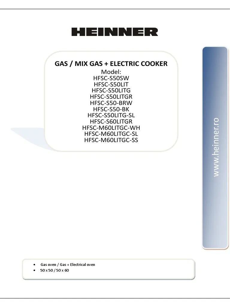 6b545 User Manual Gas Oven Heinner PDF PDF Barbecue Grill Oven