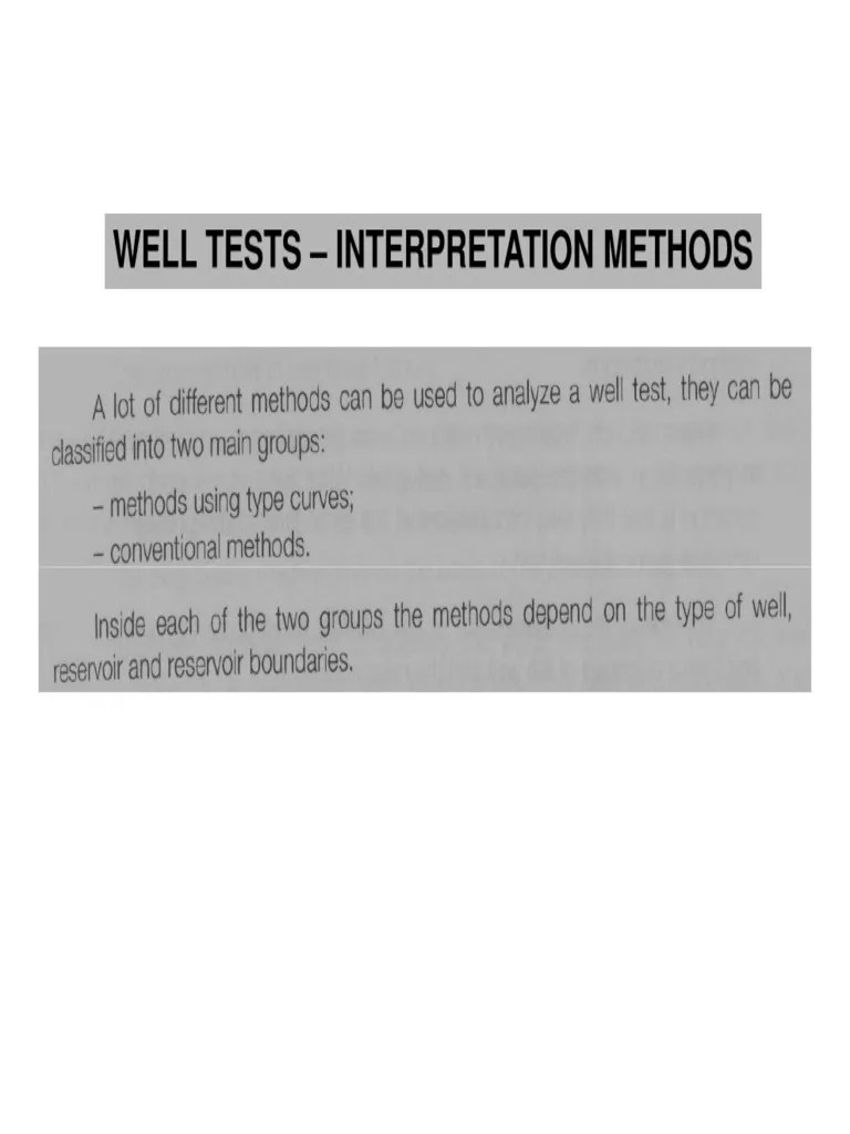 Well Tests Interpretation Methods PDF