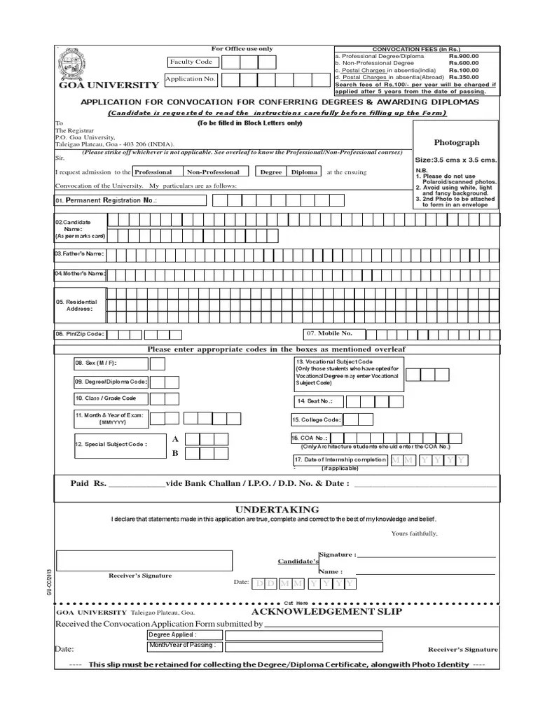 convocation form Academic Degree Master's Degree