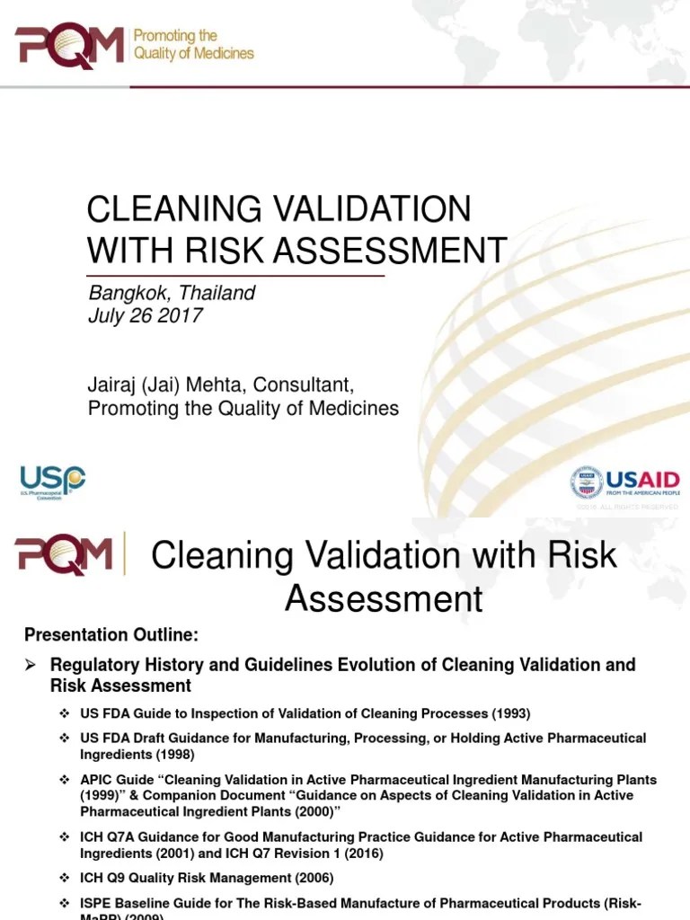 Cleaning Validation PDF Risk Management Risk Assessment