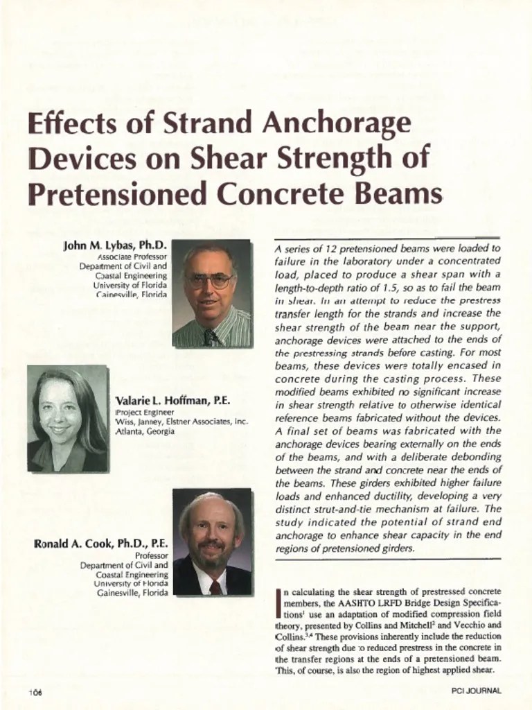 Effects of Strand Anchorage Devices On Shear Strength of Pretensioned