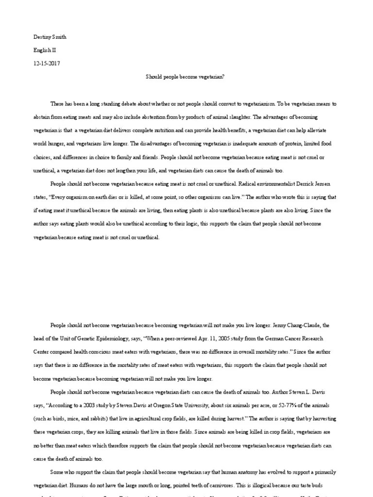 12 2f17 Vegetarian Argumentative Essay Vegetarianism Veganism