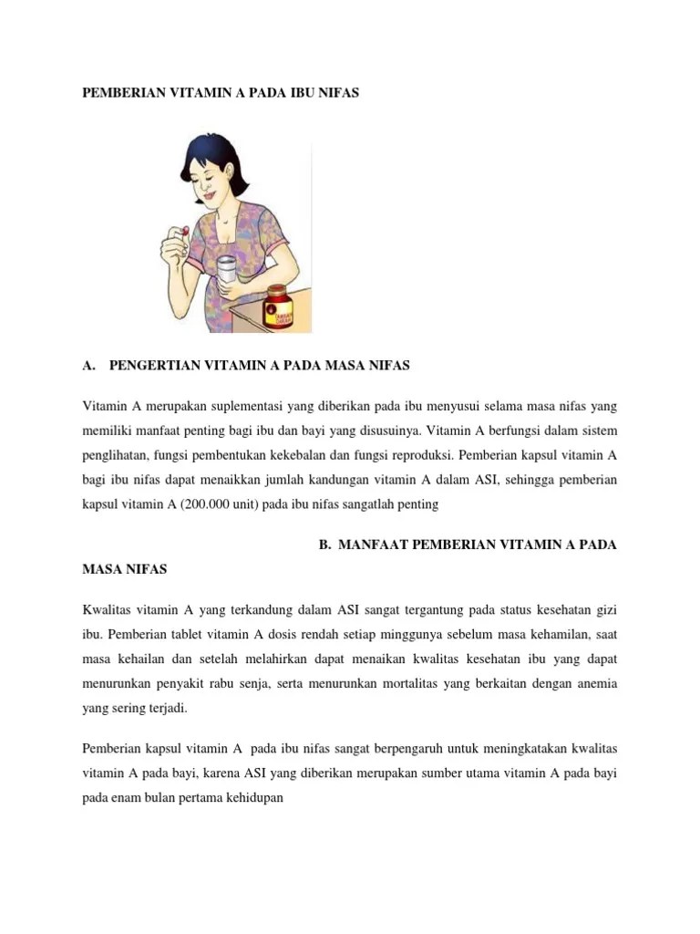 Pemberian Vitamin A Pada Ibu Nifas PDF