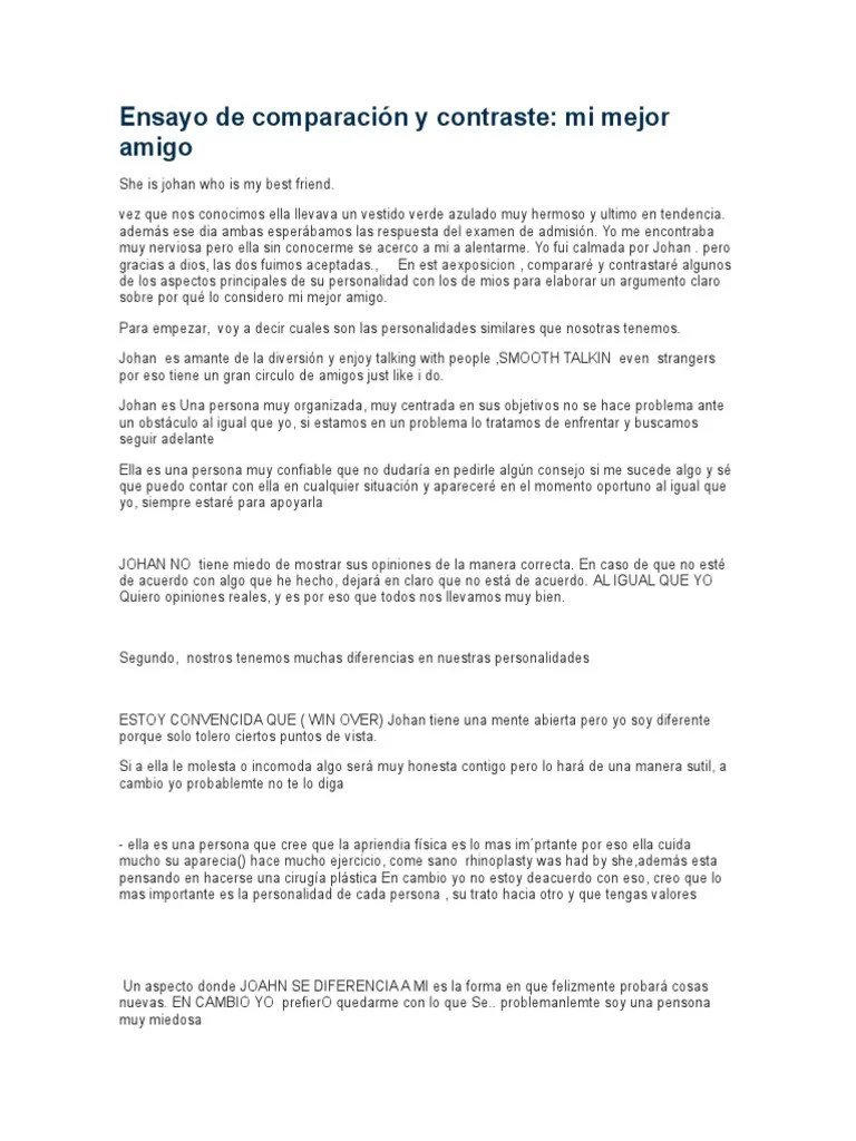 Ensayo de Comparación y Contraste PDF