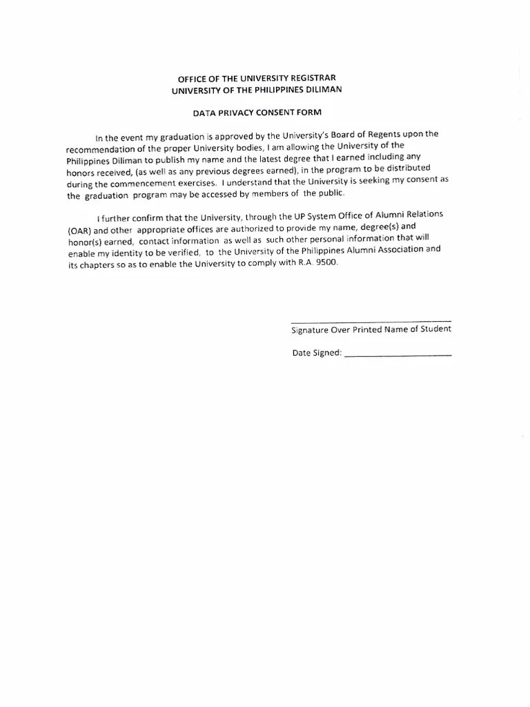 Data Privacy Consent Form PDF