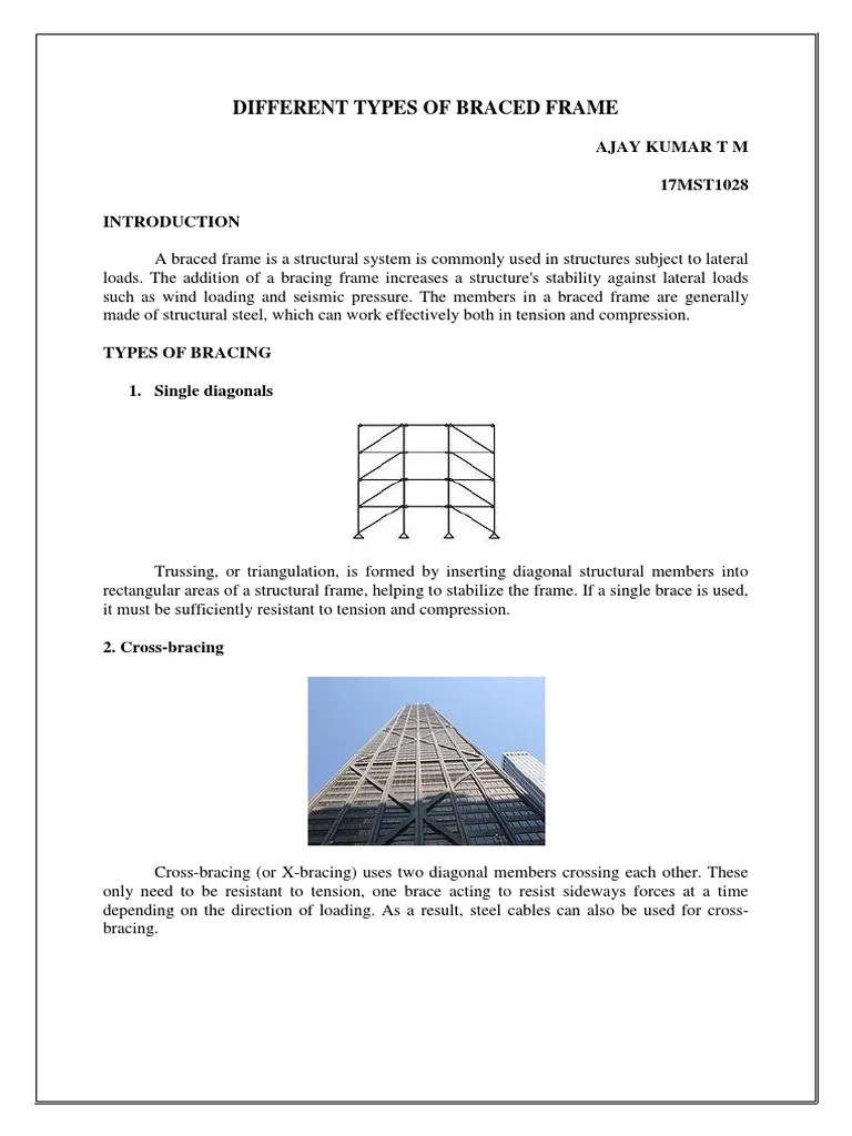 Different Types of Braced Frame Download Free PDF Buckling Beam