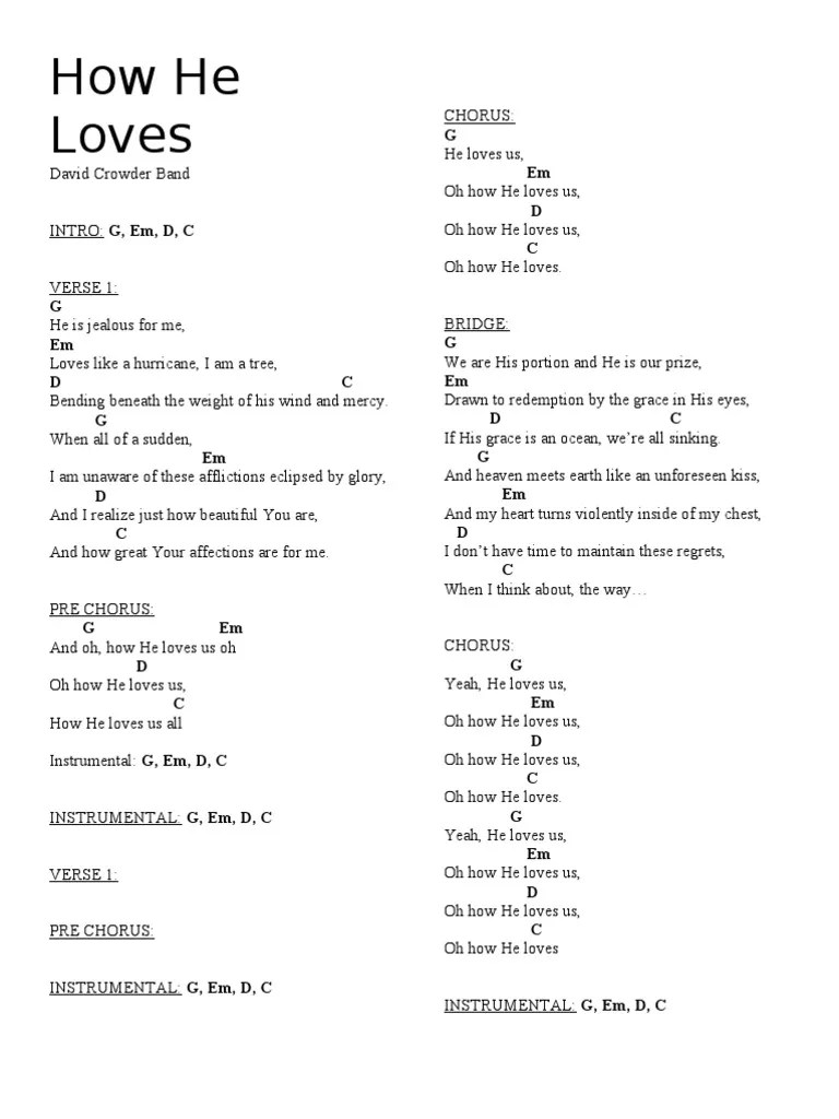 He Loves Us Songs Musical Forms