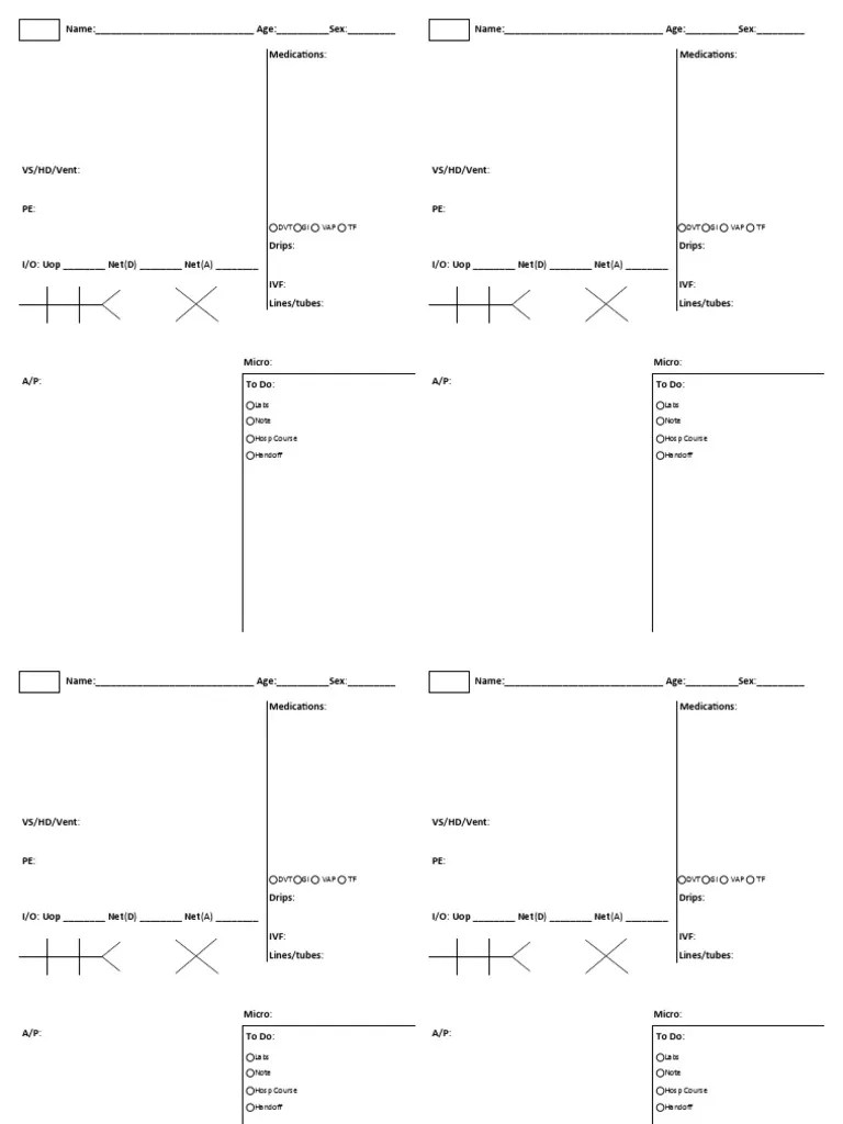 Progress Note Template (ICU)