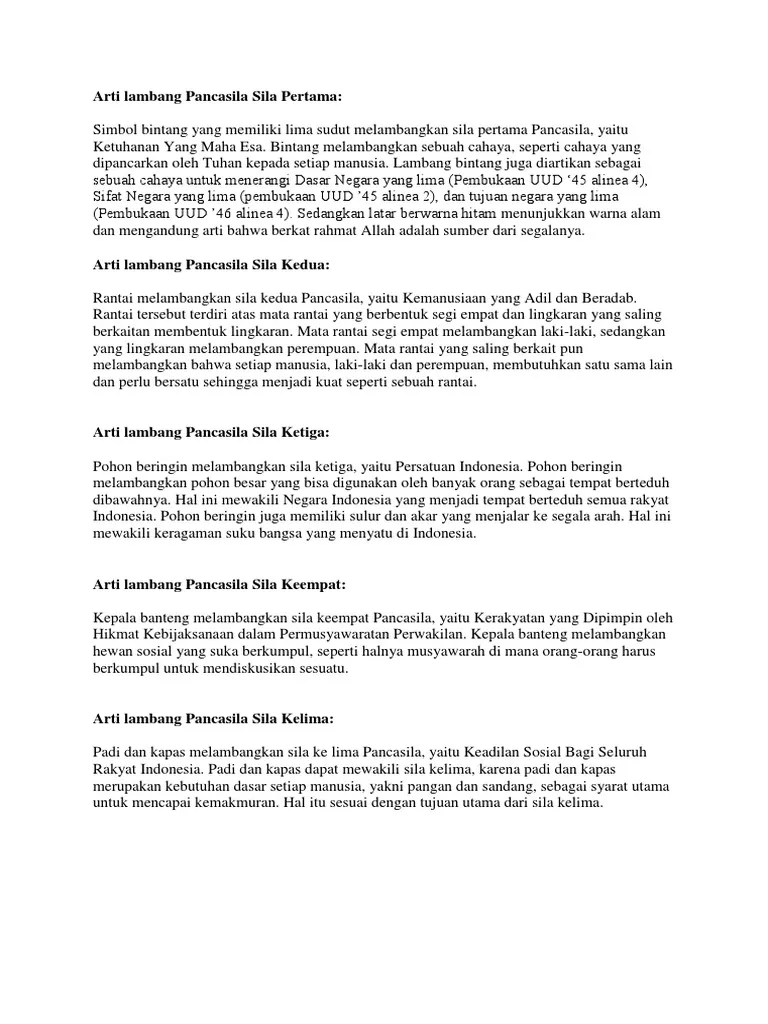 Arti Lambang Pancasila Sila Pertama | PDF