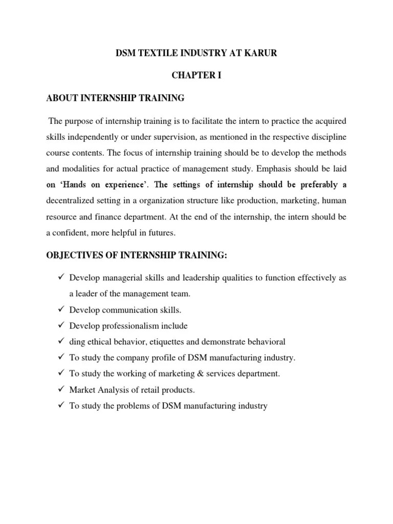 DSM Textile Industry at Karur PDF Cotton Textile Industry