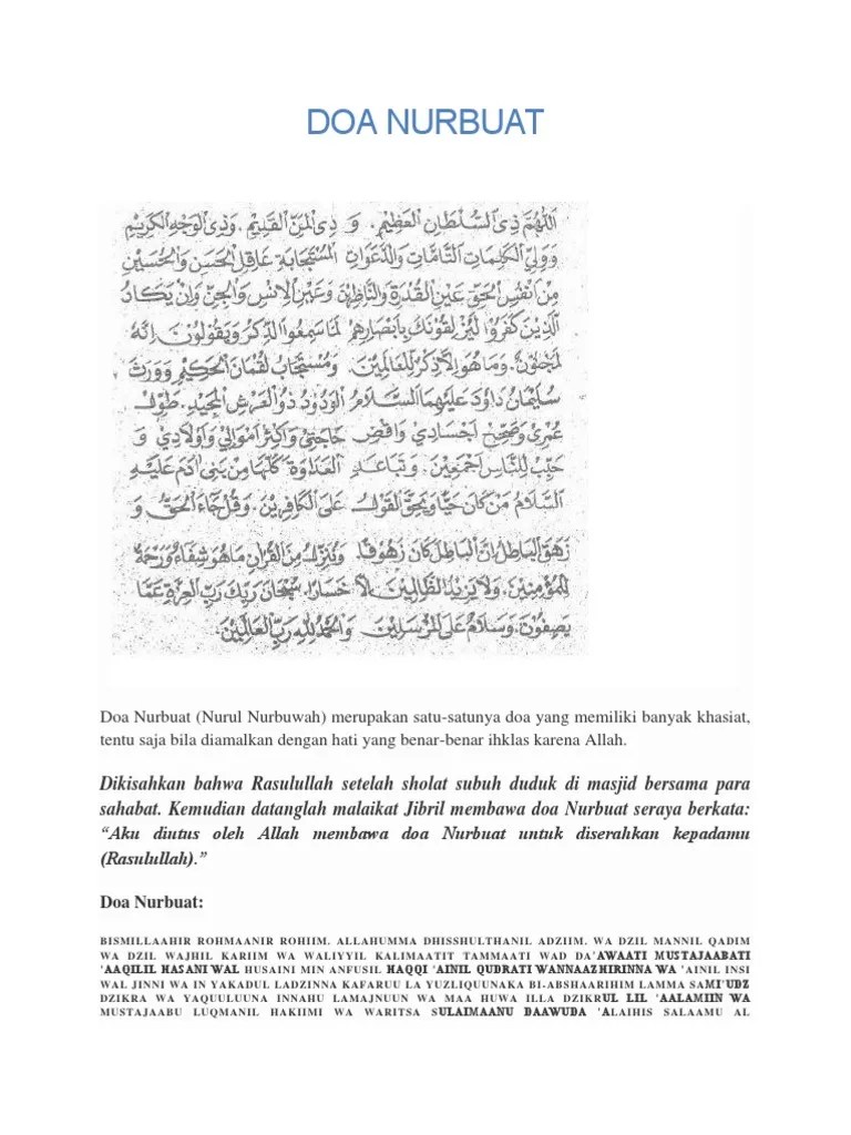 Doa Nurbuat