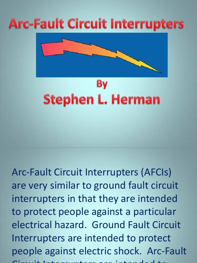 Arc Fault Circuit Interrupters Fuse (Electrical) Electric Arc
