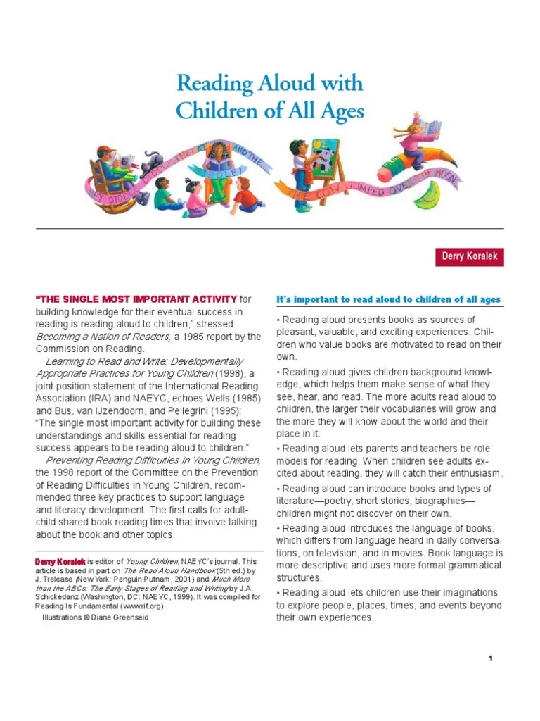 Reading Aloud PDF Toddler Reading (Process)