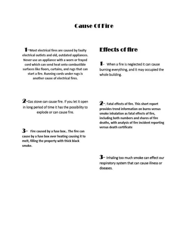 Cause of Fire PDF
