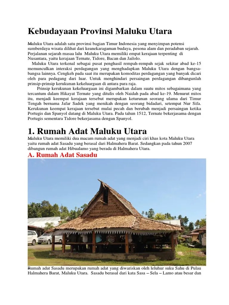 Kebudayaan Provinsi Maluku Utara | PDF