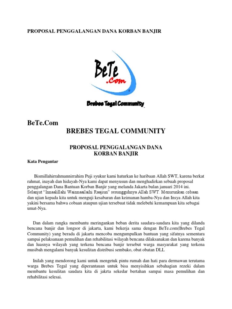 31 Contoh Proposal Penggalangan Dana Bencana Alam - Info Dana Tunai