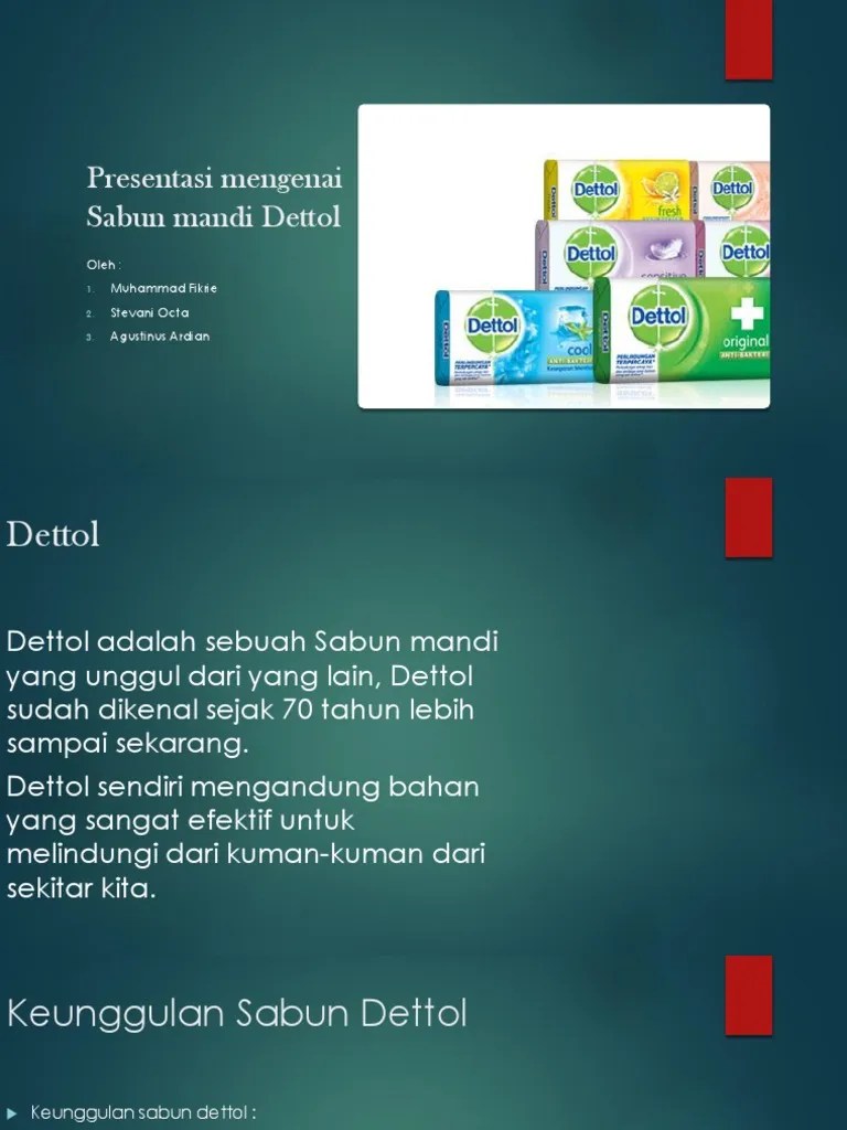 Presentasi Mengenai Sabun Mandi Dettol | PDF