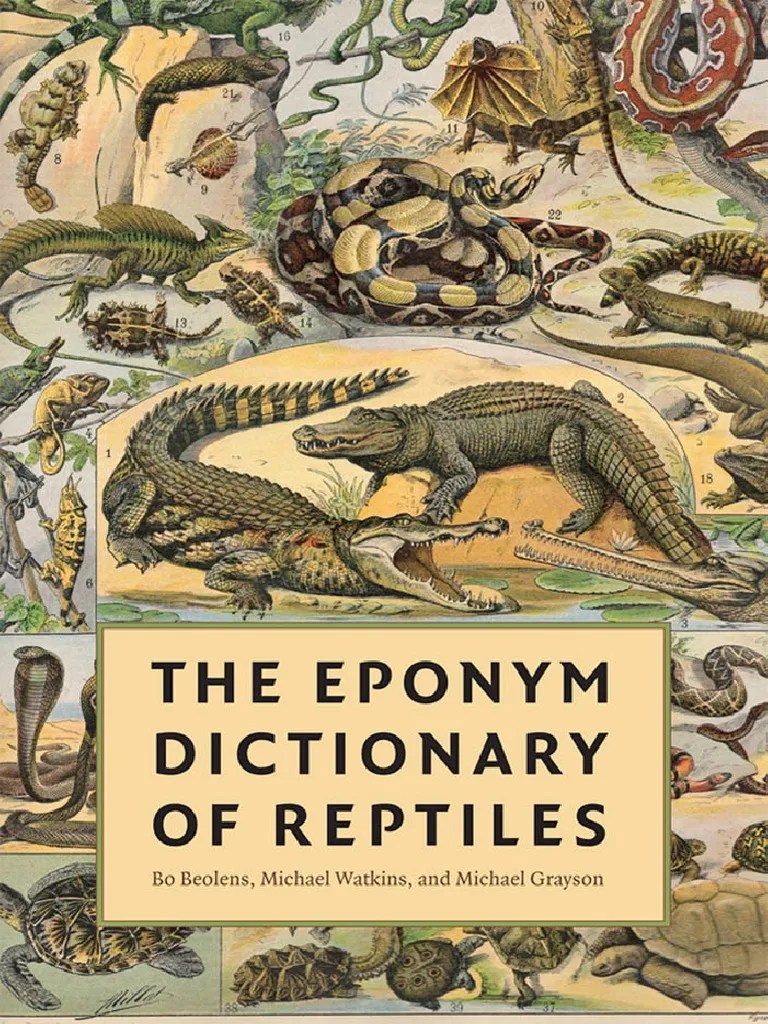 The Eponym Dictionary of Reptiles PDF PDF Grammatical Gender