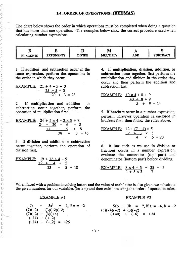 BEDMAS Multiplication Fraction (Mathematics)
