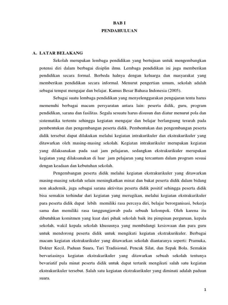 Program Kerja Ekstrakurikuler Paduan Suara