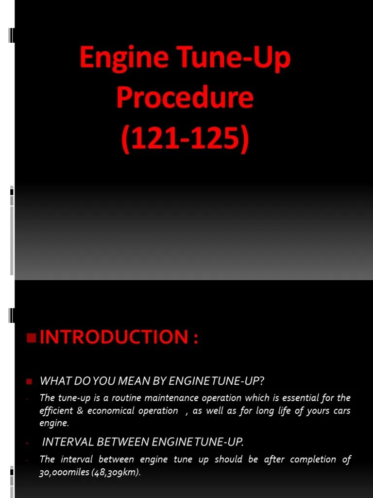 Engine Tune Up Procedure PDF PDF Distributor Electrical Connector